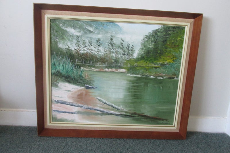 DON PARLANE OIL PAINTING - HEAPHY TRACK Carousel 1