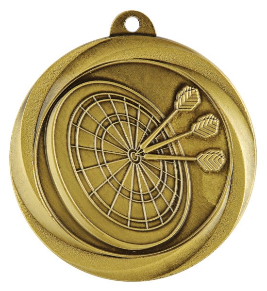 3D Dart Medal - Gold, Including Engraving Carousel 1