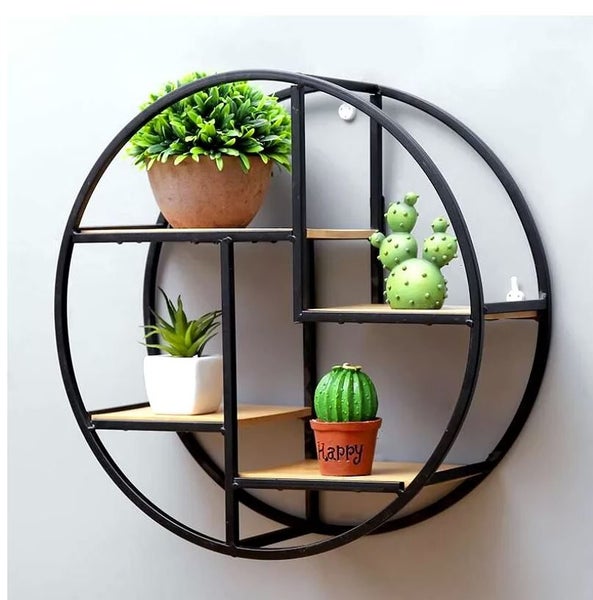 Wall Hanging Shelf Flower Holder Bracket Storage Rack Display Home Carousel 1