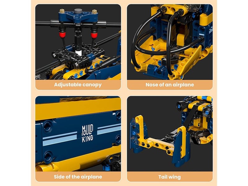 Coaxial Rotor Helicopter Building Sets, Plane Building Blocks, Helicopter Model Carousel 6
