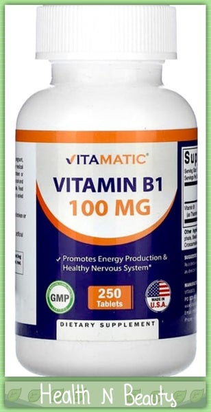 SALE! VITAMIN B1 100 MG 250 CAPS - E0326 Carousel 1