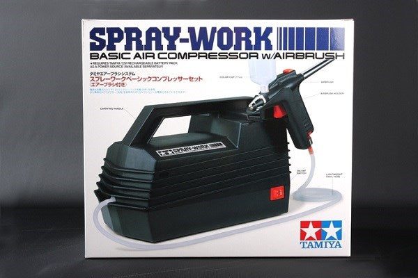 Tamiya 74520 SprayWork Basic Air Compressor w/Airbrush Carousel 1