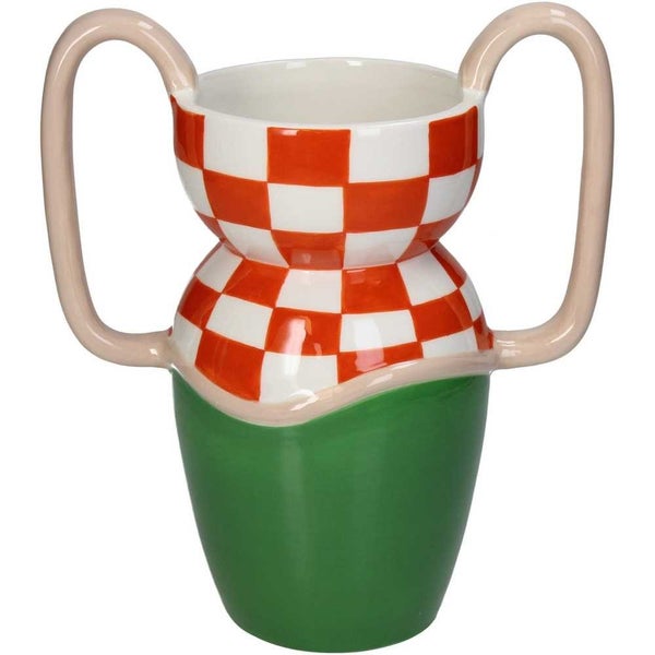 Kersten Checkerboard Vase Green 23.5cm Carousel 1