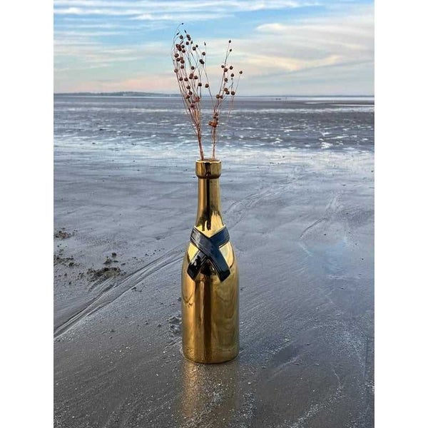 Kersten Gold-Tone Champagne Bottle Vase 39cm Carousel 2