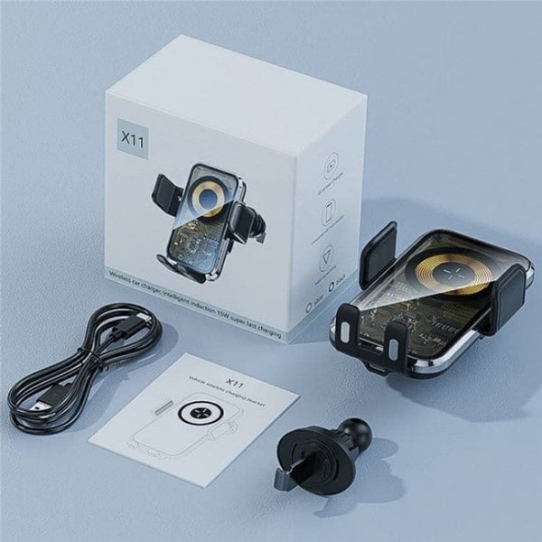 X11 15W Car Wireless Phone Charger/Mount, Auto-Clamping, Vent Mount, Super Ca... Carousel 8
