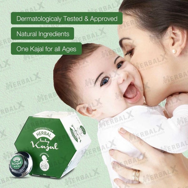 Sreedhareeyam Herbal Baby Cream Kajal for New Born | Natural Black - 3g Carousel 4