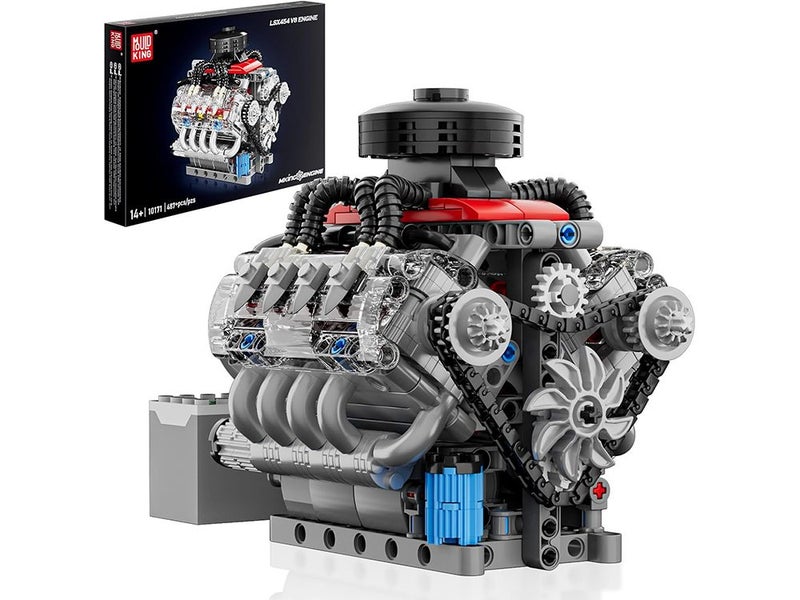 Mould King Mini V8 Engine Kits That Runs, Build Your Own Visible Car Motor Carousel 1