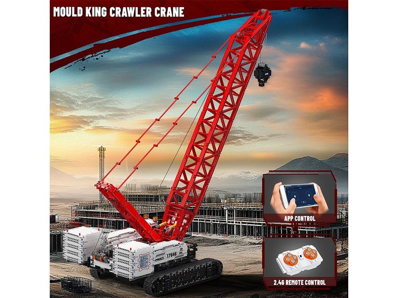 LR16000 Crawer Crane Building Blocks Sets, Heavy-Duty Crane Building Blocks Toys Carousel 2