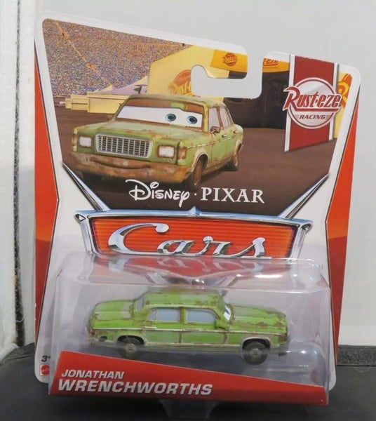 DISNEY PIXAR CARS JONATHAN WRENCHWORTHS RUST-EZE RACING 2012 NEW VHTF Carousel 1