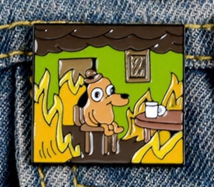 ***THIS IS FINE*** POPULAR DOG MEME PIN Carousel 1