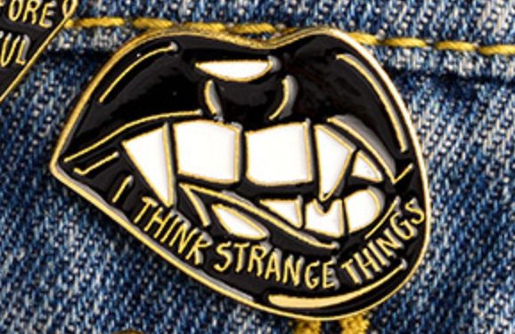 ***I THINK STRANGE THINGS*** VAMPIRE PIN Carousel 1