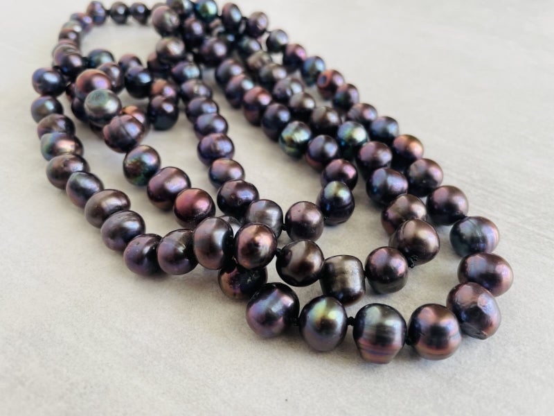 Long Large Genuine Pearl Necklace-116cm Carousel 1