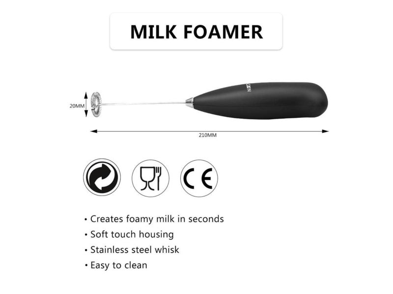 Electric Milk Frother, Battery Operated Whisk Mixer Carousel 7