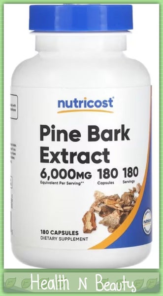 PINE BARK 6,000 MG 180 CAPS - ANTIOXIDANT - E0727 Carousel 1