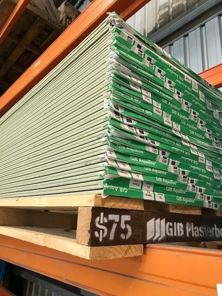 Gib Aqualine plasterboard 2400 x 1200 x 13mm Carousel 1