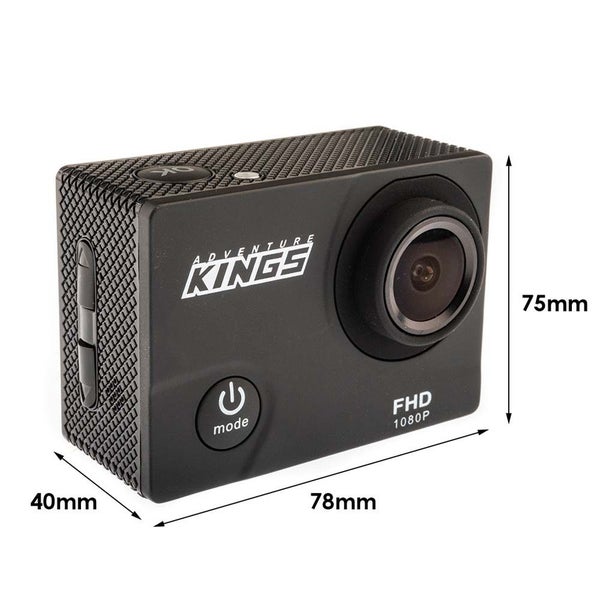 Adventure Kings 1080P Full HD Action Camera Waterproof 30m 12MP 2inch LCD Screen Carousel 18