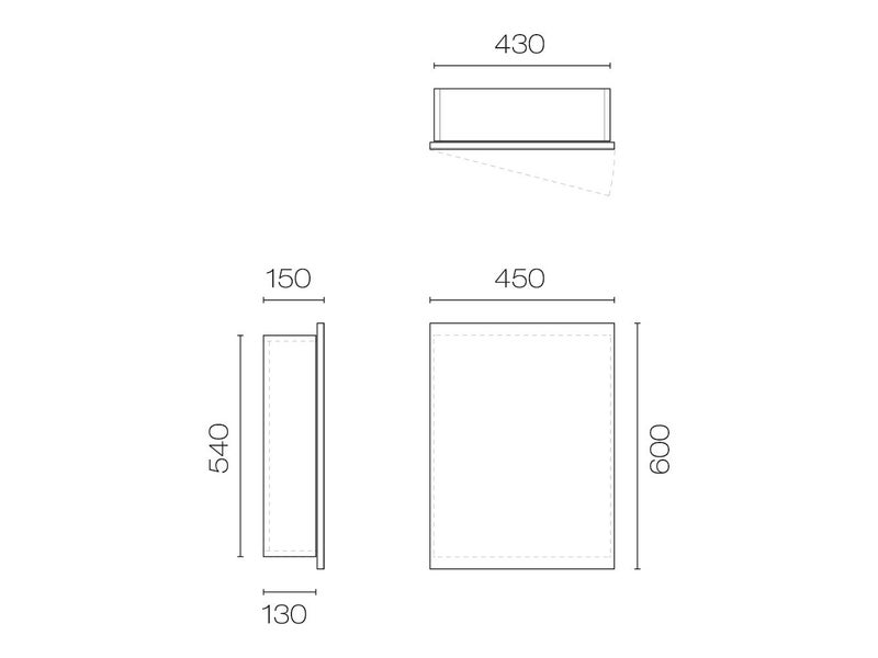 Mia 450 Mirror Cabinet White Gloss *Excess Stock* Was $349 Carousel 2