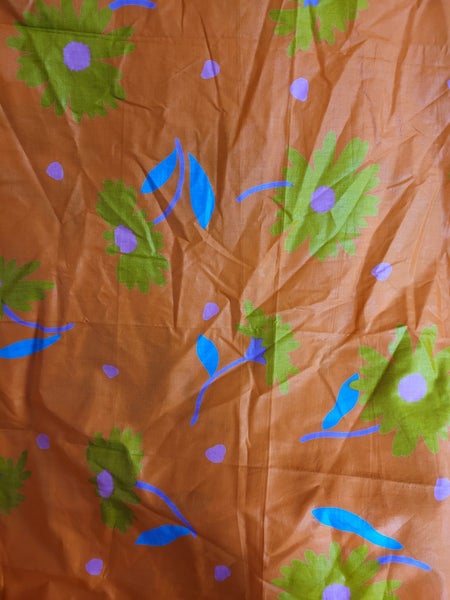 Orange chintz flower fabric Carousel 1