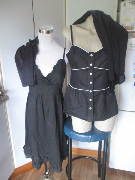 GLASSONS black DRESS + 3 x SUMMER TOP's (4 Items) - Ladies size 12 Carousel 1