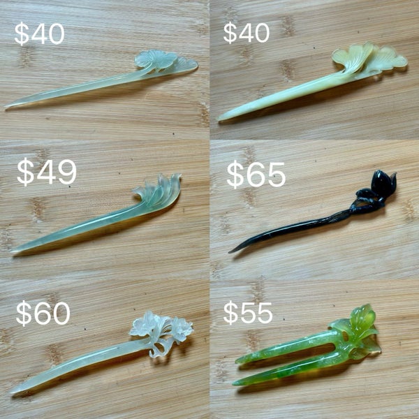 Jade hairpin from $20 each Carousel 20