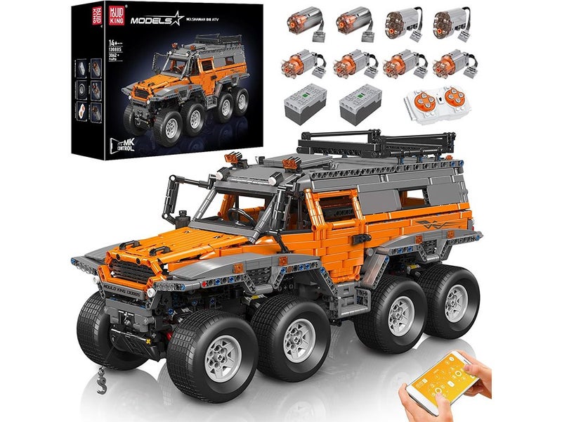 Off-Road Pickup Trucks Building Kits, MOC Shaman 8x8 ATV Car Sets with Motors Carousel 1