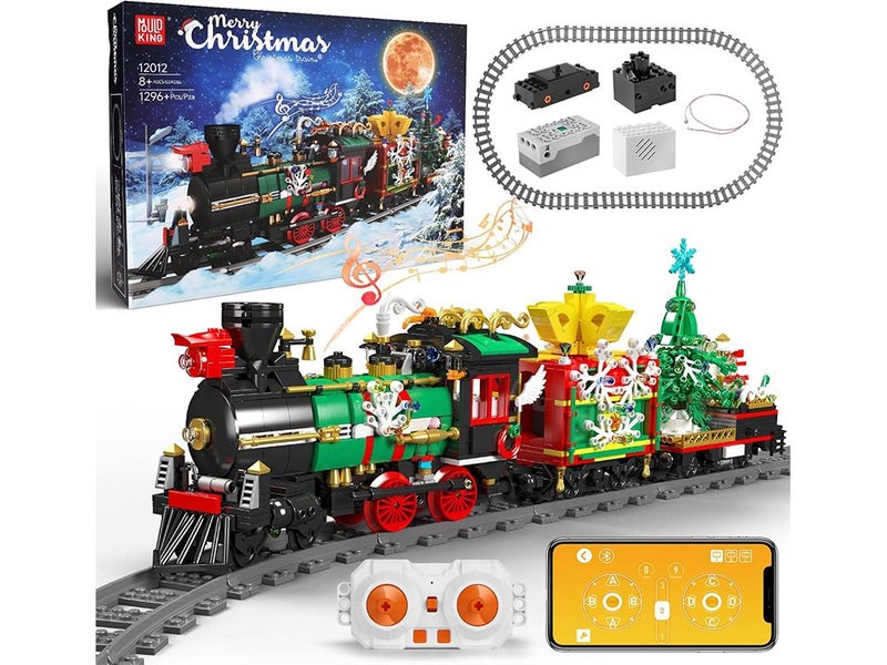 Electric LED Light,Train Track Vehicle Model Building Sets, Christmas Vacation Carousel 1