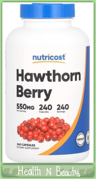 HAWTHORN BERRY 565 MG 180 CAPS - ANTI AGING HEART - E0327 Carousel 1