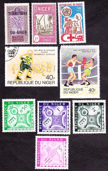 REPUBLIQUE DU NIGER 9 USED Stamps Carousel 1