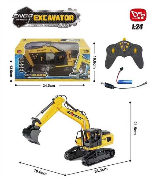 RC excavator Digger, 1:24, Rechargeable,9CH. Carousel 10