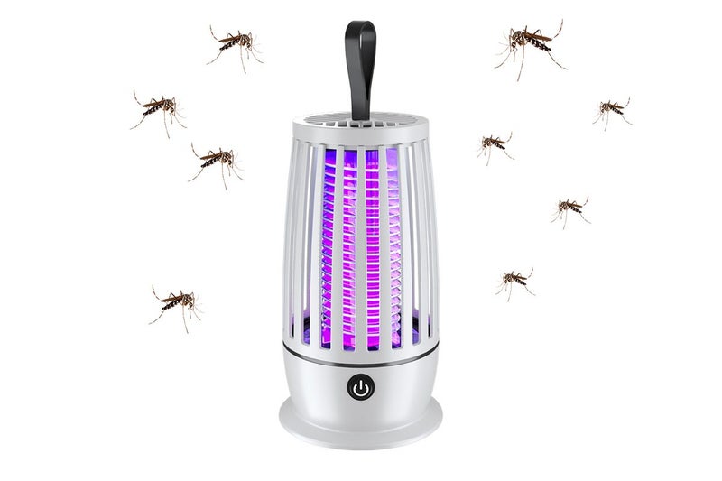 LED Electric Mosquito Killer Lamp USB Fly Trap Insect Bug Zapper Catcher-White Carousel 1