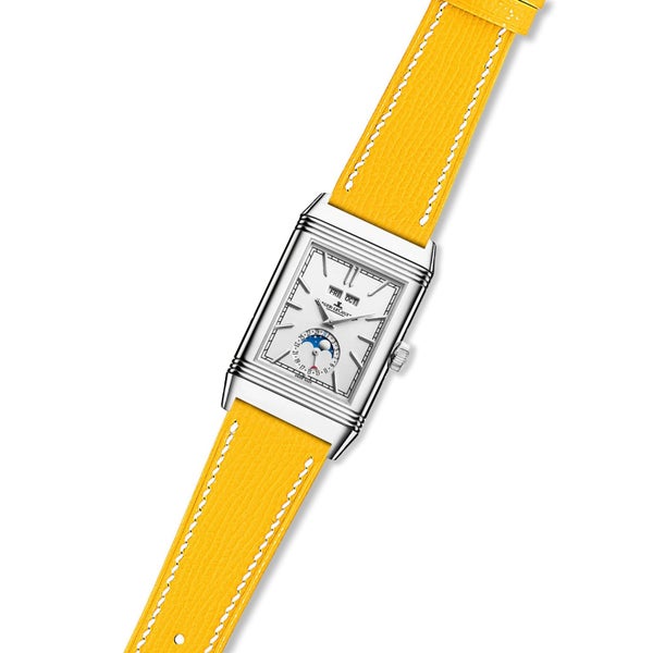 Epsom Leather Watch Band for Jaeger-LeCoultre Reverso - Quick-Release - Navy ... Carousel 11