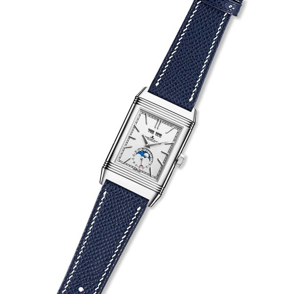 Epsom Leather Watch Band for Jaeger-LeCoultre Reverso - Quick-Release - Navy ... Carousel 2