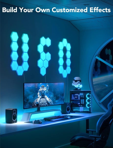 Govee Glide Hexa RGBIC Hexagon Wi-Fi Wall Lights - 10PC Carousel 2