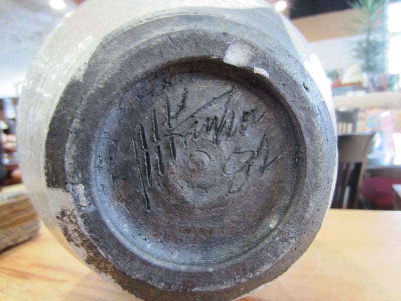 Raku White Crackle Glaze Vase Carousel 5