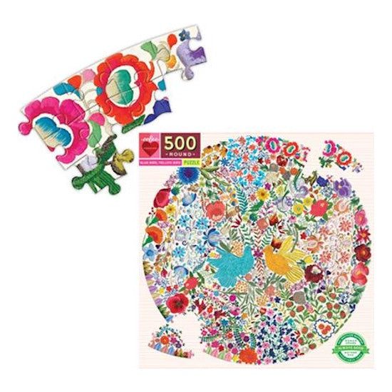 eeBoo: 500pce Puzzle, Blue Bird Yellow Bird Rd Carousel 1