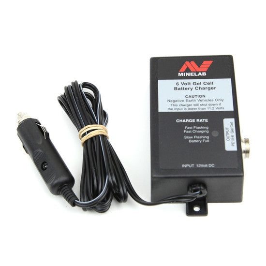 Battery, Minelab 6V Gel Cell Battery Charger, 12V Car Charger Carousel 1
