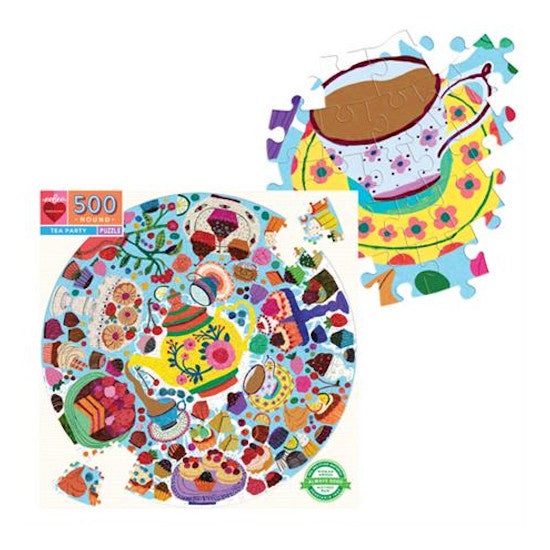 eeBoo: 500pce Puzzle, Tea Party Rd Carousel 1