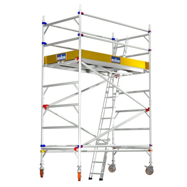 Dynaton Aluminium Mobile Scaffold - 1.3m x 2.5m x 2.5m high Carousel 1