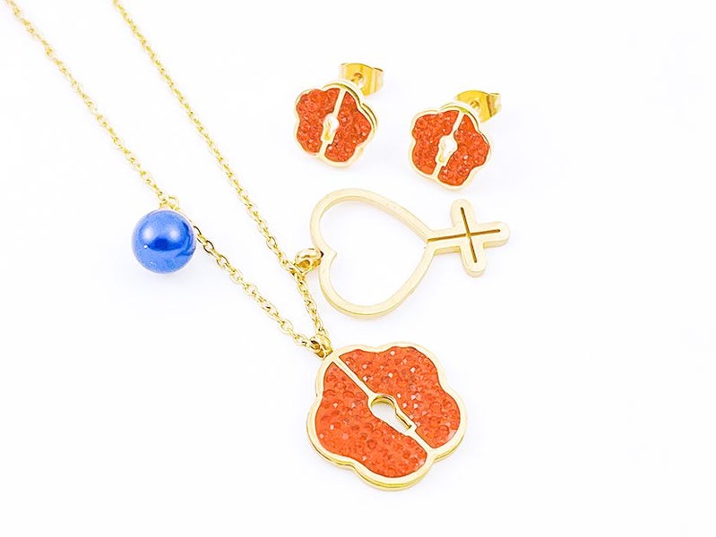 Zircon Starlight Gold-Plated Earrings and Necklace Set Carousel 2