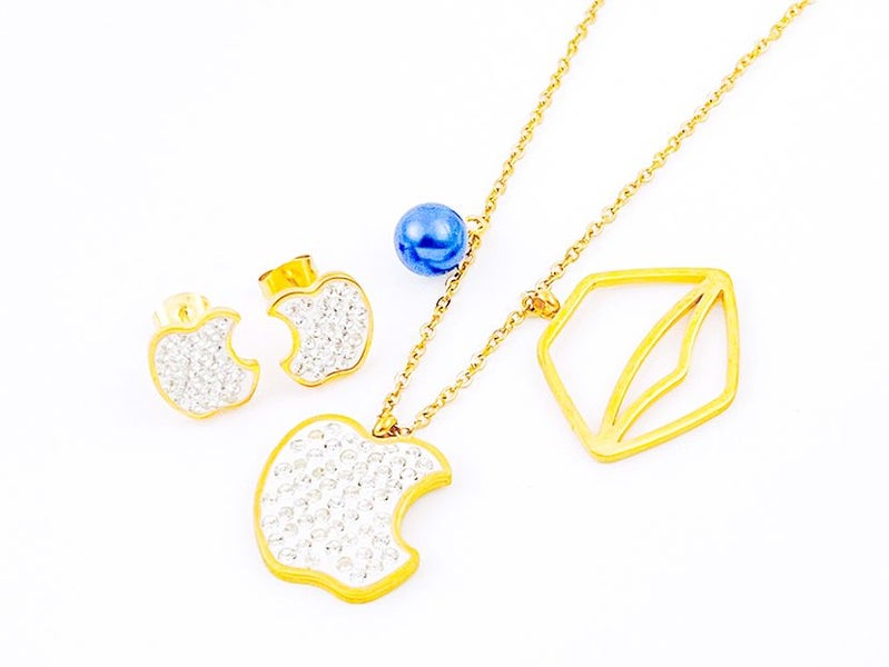Zircon Starlight Gold-Plated Earrings and Necklace Set Carousel 1
