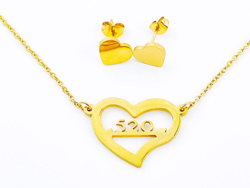 Classic Gold-Plated Earrings with Necklace Set Carousel 2