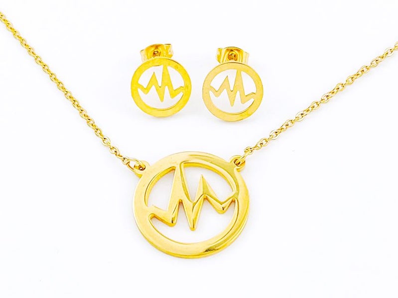 Classic Gold-Plated Earrings with Necklace Set Carousel 2