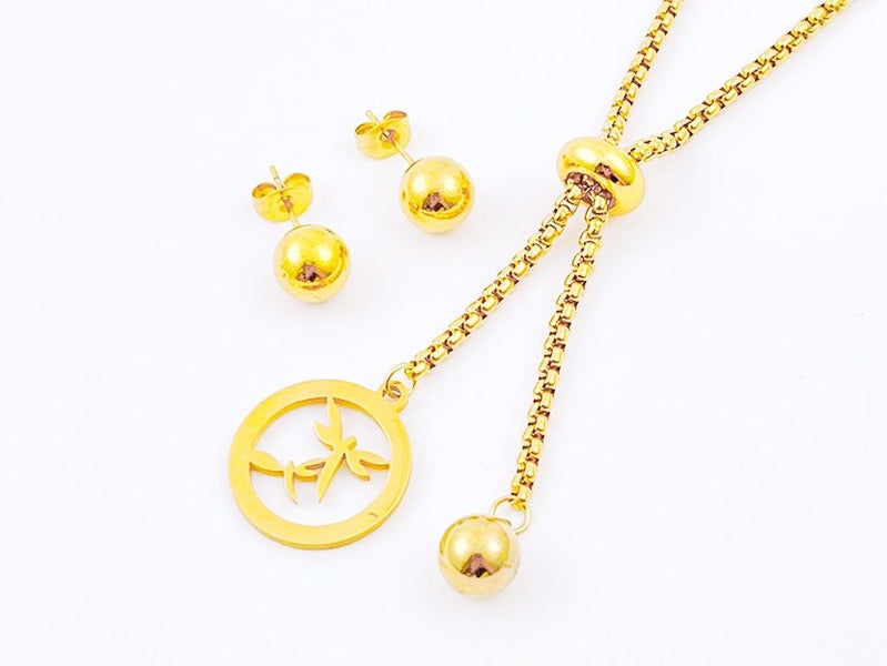 Delicate Gold-Plated Smooth Ear Jewelry Set Carousel 1