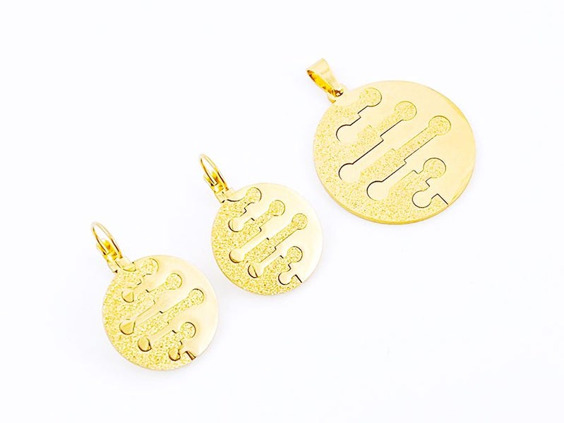 Stylish Gold-Plated Titanium Steel Earrings and Pendant Pairing Carousel 2