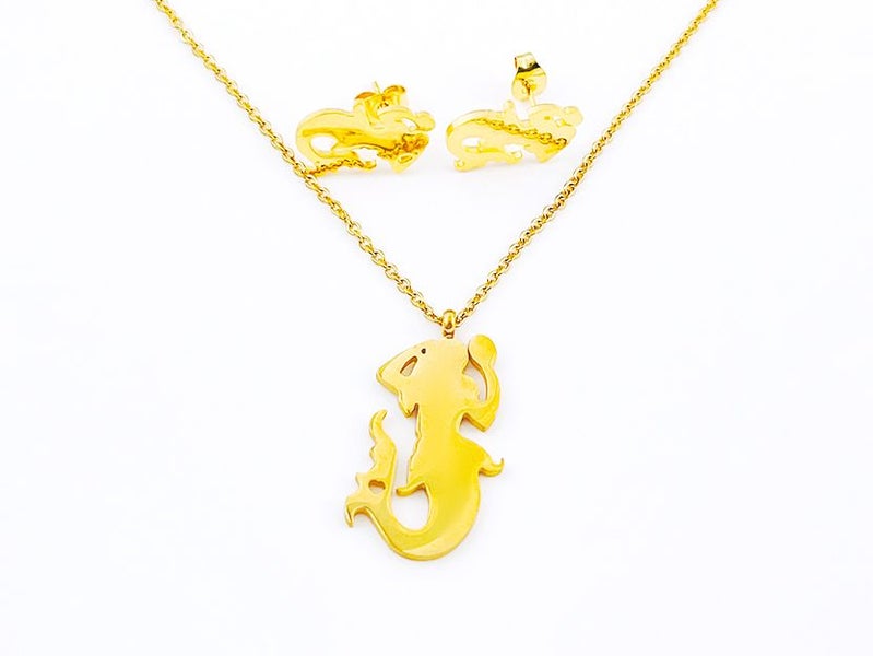 Classic Gold-Plated Earrings with Necklace Set Carousel 2