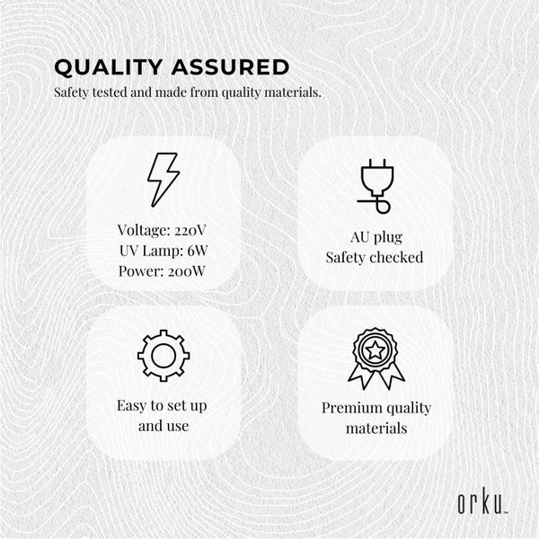 Orku 25L White UV Electric Towel Warmer Steriliser Cabinet Salon Heat Sanitiser Carousel 8