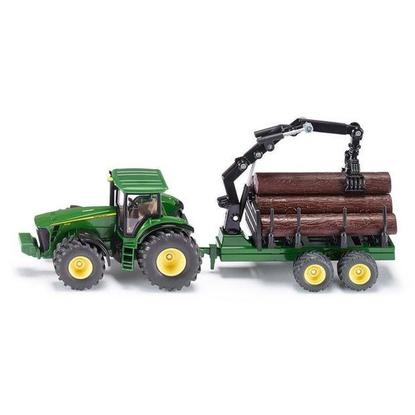 Siku John Deer Tractorwith Forestry Trailer 1:50 1954 Carousel 1