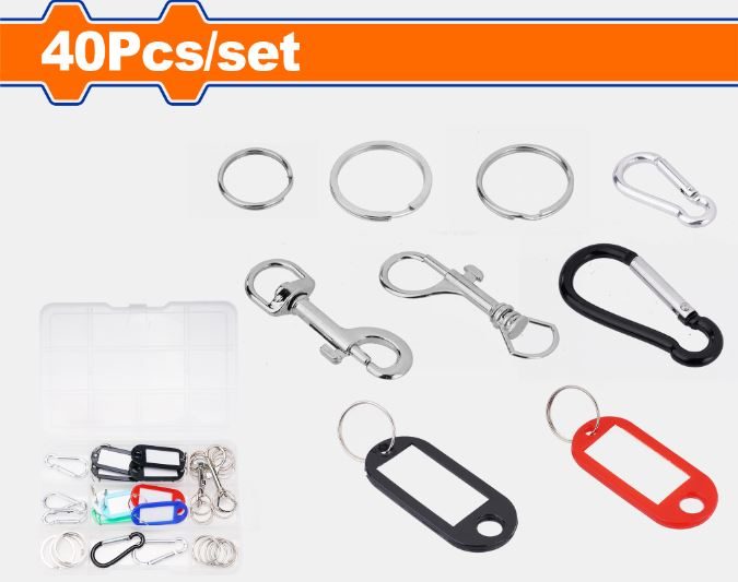 40PCS KEY RING ACCESSORIES SET Carousel 1