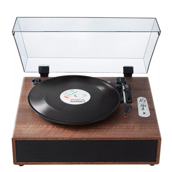 Bluetooth Vinyl Record Player 3-Speed Belt Driven Turntable 10W Speakers Carousel 1