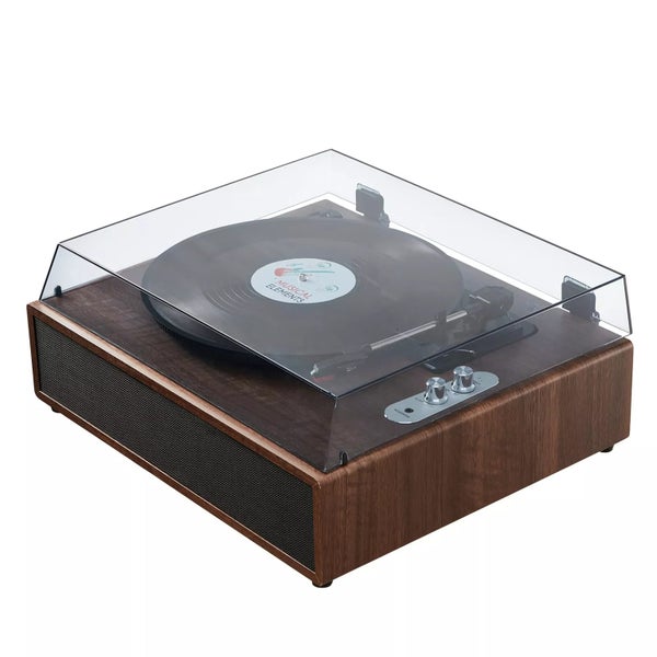 Bluetooth Vinyl Record Player 3-Speed Belt Driven Turntable 10W Speakers Carousel 9